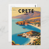 Kreta Griekenland Reizen Briefkaart (Voorkant / Achterkant)