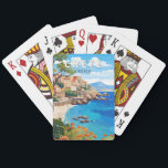 Kreta Griekenland Reizen Kunst Vintage Pokerkaarten<br><div class="desc">Kreta retro vector reisontwerp. Kreta is het grootste eiland van Griekenland en het vijfde grootste van het mediterrane Zee.</div>