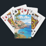 Kreta Griekenland Reizen Kunst Vintage Pokerkaarten<br><div class="desc">Kreta retro vector reisontwerp. Kreta is het grootste eiland van Griekenland en het vijfde grootste van het mediterrane Zee.</div>