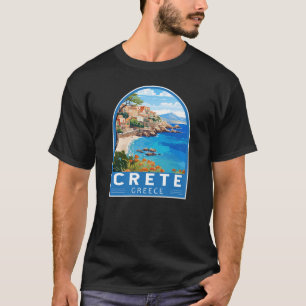 Kreta Griekenland Reizen Kunst Vintage T-shirt