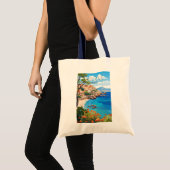 Kreta Griekenland Reizen Kunst Vintage Tote Bag (Voorkant (product))