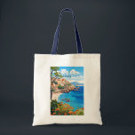 Kreta Griekenland Reizen Kunst Vintage Tote Bag<br><div class="desc">Kreta retro vector reisontwerp. Kreta is het grootste eiland van Griekenland en het vijfde grootste van het mediterrane Zee.</div>