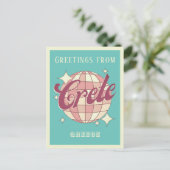 Kreta Griekenland vakantie Retro  Briefkaart (Staand voorkant)