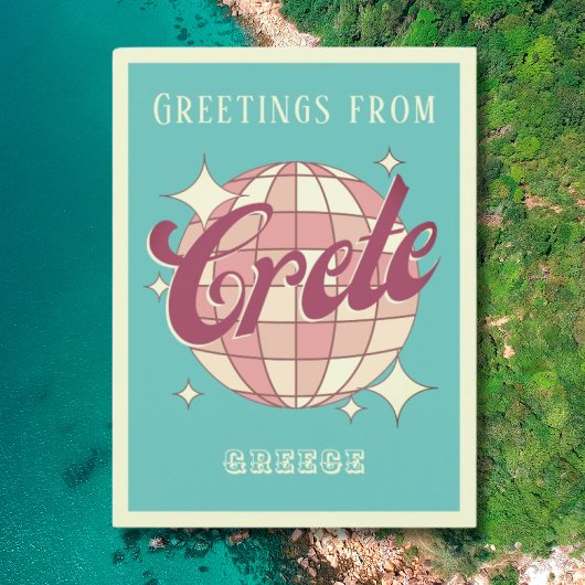 Kreta Griekenland vakantie Retro  Briefkaart