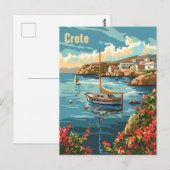 Kreta Griekenland Vintage Briefkaart (Voorkant / Achterkant)