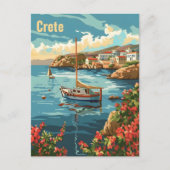 Kreta Griekenland Vintage Briefkaart (Voorkant)