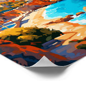 Kreta Griekenland vintage reisplaats illustratie Poster (Hoek)