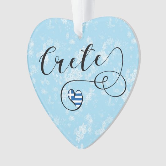 Kreta Heart Flag, Griekenland, Kreta Ornament (voorkant)