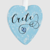 Kreta Heart Flag, Griekenland, Kreta Ornament (voorkant)