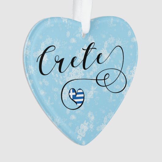 Kreta Heart Flag, Griekenland, Kreta Ornament (voorkant)