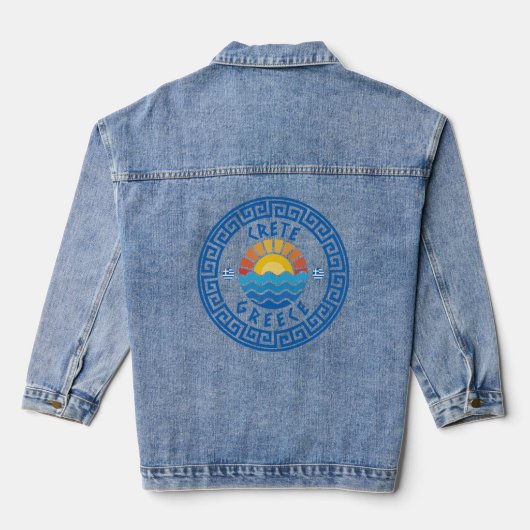 Kreta Island, Griekenland Denim Jacket (Achterkant)