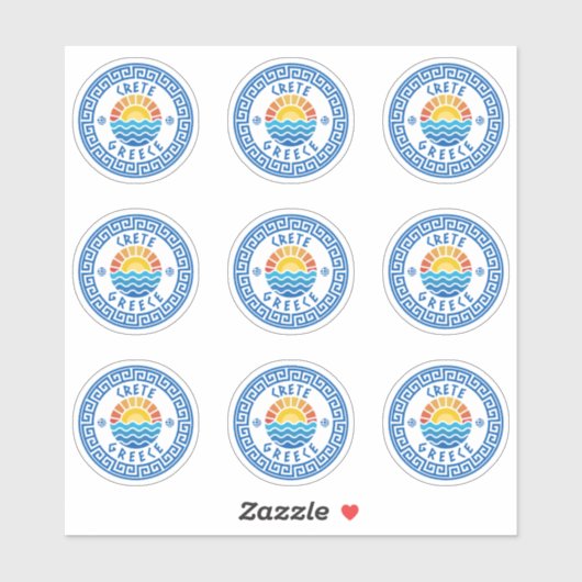 Kreta Island, Griekenland Multiple Pack Sticker (Vel)