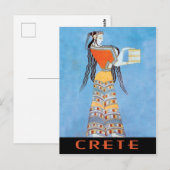 Kreta met Mycenaean Woman Fresco Briefkaart (Voorkant / Achterkant)