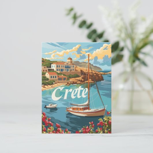 Kreta Vintage Briefkaart (Staand voorkant)