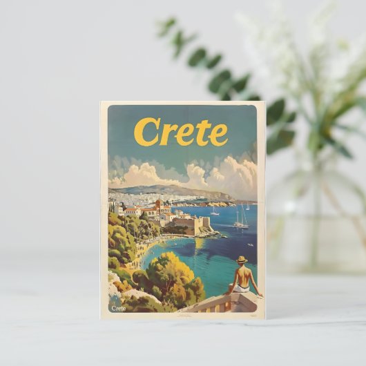 Kreta Vintage Briefkaart (Staand voorkant)