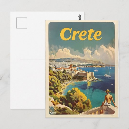 Kreta Vintage Briefkaart (Voorkant / Achterkant)
