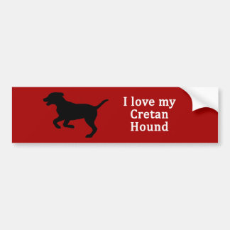 Kretenzische hond liefde bumpersticker