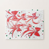 Kreukbonnetpatroon voor kerstsnoepjes legpuzzel (Horizontaal)