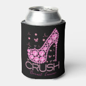 Kreukborst Borstkanker Bewustmakersrol Roze lint Blikjeskoeler (Blikje Voorkant)