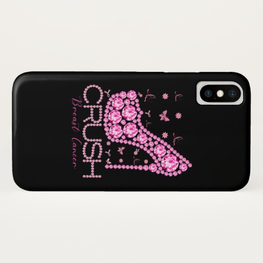 Kreukborst Borstkanker Bewustmakersrol Roze lint Case-Mate iPhone Case (Achterkant (horizontaal))