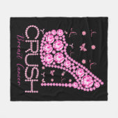 Kreukborst Borstkanker Bewustmakersrol Roze lint Fleece Deken (Voorkant (Horizontaal))