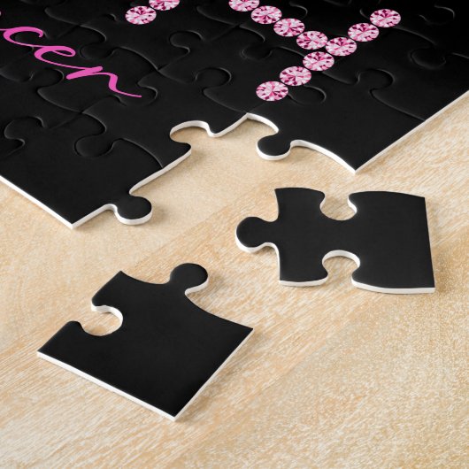 Kreukborst Borstkanker Bewustmakersrol Roze lint Legpuzzel (Zijkant)