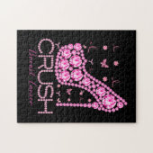 Kreukborst Borstkanker Bewustmakersrol Roze lint Legpuzzel (Horizontaal)