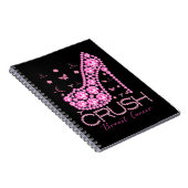 Kreukborst Borstkanker Bewustmakersrol Roze lint Notitieboek (Rechterzijde)