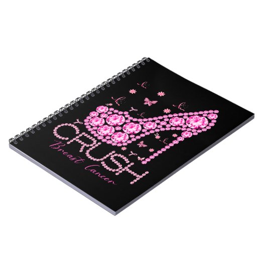 Kreukborst Borstkanker Bewustmakersrol Roze lint Notitieboek (Linkerzijde)