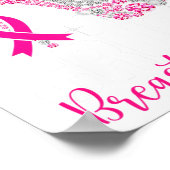 Kreukborst Borstkanker Bewustmakersrol Roze lint Poster (Hoek)
