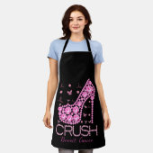 Kreukborst Borstkanker Bewustmakersrol Roze lint Schort (Gedragen)