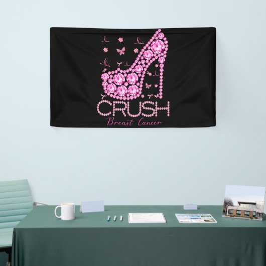 Kreukborst Borstkanker Bewustmakersrol Roze lint Spandoek (Beurs)