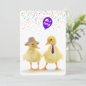 Kreukcoupon met partijballon kaart (Staand voorkant)