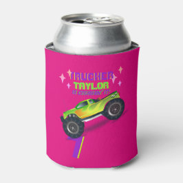 Kreukdruk Het MONSTER TRUCK PINK Birthday Lage NAM Blikjeskoeler