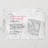 Kreukelig papier 1e trouwdag kaart (Voorkant / Achterkant)