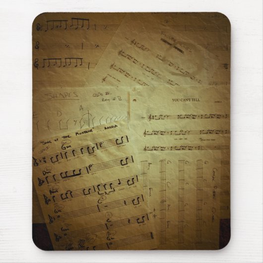 Kreukelmuziekbladen Muismat (Voorkant)