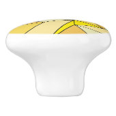 "Kreukels" Geel Keramische Knop (Zijkant)