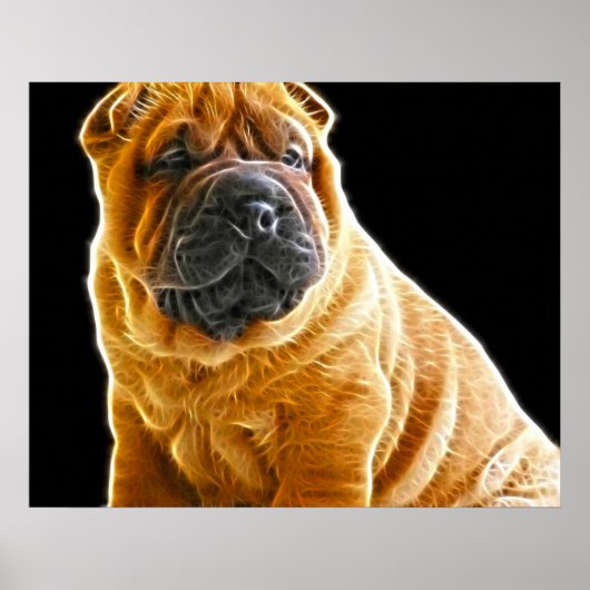 Kreuken, de Chinese Shar Pei Puppy Dog Poster (Voorkant)