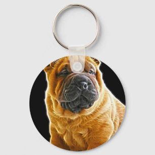 Kreuken, de Chinese Shar Pei Puppy Dog Sleutelhanger