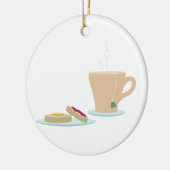 Kreuken en thee keramisch ornament (Links)