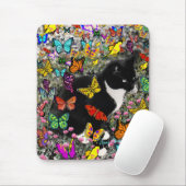 Kreuken in Butterflies - Tux Kitty Cat Muismat (Met muis)