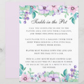 Kreuken in de pot. Paars baby shower (Voorkant / Achterkant)