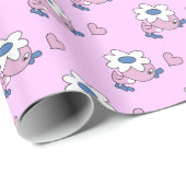 Kreuken met melkbloem cadeaupapier (Rol Hoek)