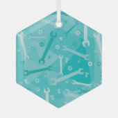 Kreuken, moeren en bouten glas ornament (Voorkant)