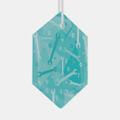 Kreuken, moeren en bouten glas ornament (Voorkant Rechts)