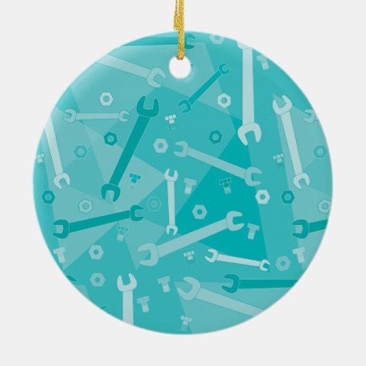 Kreuken, moeren en bouten keramisch ornament (Achterkant)