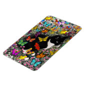 Kreuken op vlinders - Tuxedo-Kat Magneet (Linkerzijde)