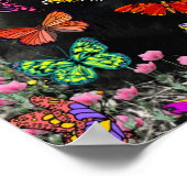 Kreuken op vlinders - Tuxedo-Kat Poster (Hoek)