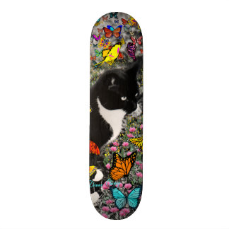 Kreuken op vlinders - Tuxedo-Kat Skateboard