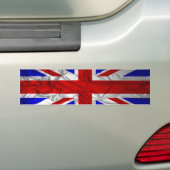 Kreukgerichte vlag van de Unie Bumpersticker (Op auto)
